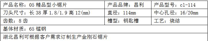 精品型小锯片